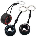 Paifeancodill Racing Tire Key Chain, 3 Pcs Key Ring, Wheel Auto Tire Key, Mini Cute Tyre Auto Ring Motorcycle Key, Auto Part Tire Keychain, Car Key Chain Keyfob for Car Lovers Gifts Auto-Accessories