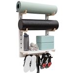 Yoga Mat Holder Wall Mount - Fully Customizable Yoga Mat Storage Rack Home Gym Organizer Shelf - Yoga Mat Wall Holder Wood Yoga Mat Organizer as Peloton Shelf, Yoga Decor, or Yoga Gifts for Women Men
