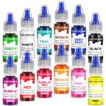 Nomeca 12 Color Food Coloring Set, Vibrant Liquid Food Colors Frosting Dye Tasteless for Baking, Cake Decorating, Royal Icing, Fondant, Macaron - 0.25 Fl. Oz (6ml) Bottles (M)