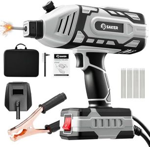 Saker Portable Electric Welding Machine,110V Portable Welder Handheld with IGBT Inverter 5 Variable Current Adjustment,Portable ARC Welder Gun, Fits for 3/32" Wire Rods (Grey)