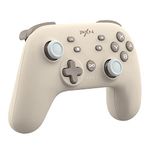 PXN P50L Wireless Switch Pro Controller, Four Speed Vibration Adjustable Gamepad Joystick Support Turbo, Macro, Somatosensory, Wake up Function, Wired and Wireless Dual Connection for Nintendo Switch /Switch Lite/PC Windows(Brown)