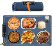 Electric Warming Tray Food Warming Mat for Buffet Adjustable Temperature and Timer Upgrade High-tech Graphene Heating Film, 10s Fast Full Surface Heating Mat Warming Trays for Parties Buffet 24x15in