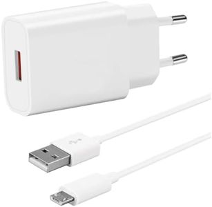 ZLONXUN Cargador rápido para Samsung Galaxy A10/S7/S7 Edge/S6/J7/J5/J3/S6 Edge,Xiaomi Redmi 12C/9C/9A/A2/A1/7A/6A/S2, Cargador 18W y Cable de 1,5M