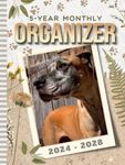 5-Year Monthly Organizer 2024-2028: Hardcover / Dated 8.5x11 / With To Do Lists - Goal - Reminder - Note Sections / Personal Organizing Gift / Tan Fawn Great Dane Dog - Vintage Neutral Color Aesthetic