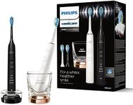 Philips Sonicare DiamondClean Series 9000 Double Pack Advanced Whitening Sonic Electric Cleaner with Mobile App, Black/Rose Gold (HX9914/61)