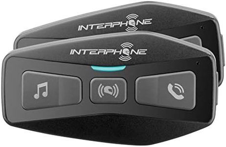 Interphone UCOM2 - Twin Pack - Intercom Bluetooth 5.0 Helmet for Motorcycle, Pilots, Distance 600M, Autonomy up to 12 Hours, MP3, GPS, IP67 Waterproof, for All Helmets