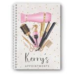 Personalised Appointment Book Diary, Hairdresser, Hair Salon, Dated, Any Month/Year Start 2023, 2024, 2025, 2026