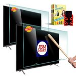 JBM MART 55 Inch Pack of 2 | LED/LCD/3D/PLASMA TV Screen Protector Glass TV Guard | Non Breakable Tempered Fiber Glass Guard