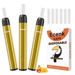 Ecenk 3 Pcs Disposable Vape 3,600 Puffs Bar Vape Pens E Cigarette Starter Kit Prefilled Vape Juice Fruity Flavours No Nicotine 7 Pro (Strawberry Banana Mango)