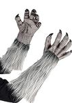 amscan Gray Werewolf Gloves for Adu