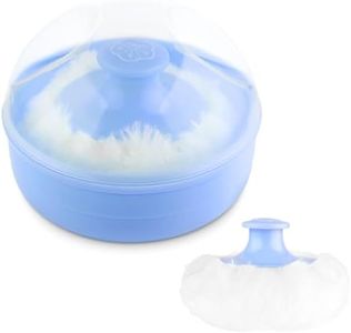 Baby Body Powder Puff, Fluffy Powder Puff with Storage Container, Washable Large Velvet Dust Puff Soft Reusable Body Powder Applicator for Loose Mineral Powder