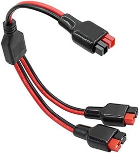 Cable divisor de carga solar YACSEJAO Cable de extensión de panel solar 14AWG Conector de puerto de alta potencia para generador solar portátil RV central eléctrica