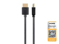 Monoprice High Speed HDMI Cable - 6 Feet - Black| Certified Premium, 4K@60Hz, HDR, 18Gbps, 36AWG, YUV, 4:4:4 - Ultra Slim Series