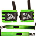 Wrist Wraps Super Heavy Duty (1 Pair/2 Wraps) 24" Support for Weight Lifting | Powerlifting | Gym | Cross Training - Weightlifting Thumb Loop - Men & Women - by Nordic Lifting -(Green)-1 Year Warranty