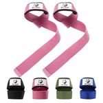 Slim Panda Lifting Straps, 1 Pair 60 cm Weight Lifting Gym Straps, Professional Wrist Straps with 100% Cotton for Men, Women, Cable Machine, Home Gym，Pink