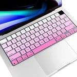 Oaky Keyboard Protector for MacBook Air 15.3, 13.6 inch M3 M2 2024-2021 [A3113 A2681 A3114 A2941] & MacBook Pro 14, 16 inch M3 M2 M1 (A2918 A2992 A2779 A2442 A2991 A2780 A2485) - Silicon Pink