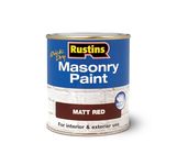 RUSTINS Masonry Paint, Red, 500 ml (Pack of 1)