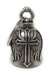 Cross Wing Motorcycle Biker Bell Accessory or Key Chain for Luck