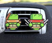 7 COLOURS 2 x Coolest Novelty Car Air Fresheners! Ninja Turtles, Marvel Avengers, Star Wars.Transform Your Boring Car Into The Coolest Car! (Ninja Turtles: Mikey & Raph)(Calming Lavender)