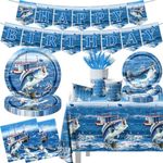 142Pcs Gone Fishing Party Decoratio