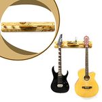 Hype String Solid Wood Guitar Wall Stand for Two Guitar || Solid Wood Guitar Hanger with Shelf and Pick Holder