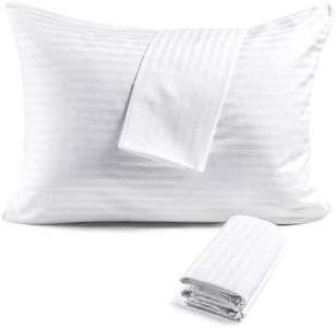 FAUNNA Zippered Pillow Protectors Cover Soft Comfortable Sateen 100% Long Staple Cotton Quiet and Breathable Bed Pillowcase King Size 6 Pack(20x36)