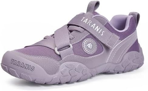 Kids Hiking Shoes Boys Girls Trail Running Shoes Outdoor Walking Shoes for Girls Purple 4-4.5Years