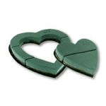 Oasis Heart Shape Floral Foam with Suppotive Stand for Flower Decoration Birthday, Anniversary Valentine Fresh & Artificail Flowers (1 No) Green Open & Close Heart Floral Foam (17" & 10.5")