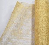 3A FEATURETAIL Abaca Jute Fiber Roll For Bouquet Wrapping, Gift Wrapping, Bags, Basket Making And Crafts(18 Inch X 10 Ft, Color: Butter/Yellow), 1 Count