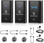 Sevenoak SKM-K2 OLED Wireless Lavalier Microphone for iPhone/Camera/Android, 2.4GHz wireless Lapel Microphone with Stereo/Mono for Youtube,Tiktok Live Stream, Video Recording, Vlogging
