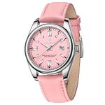 BENYAR AKNIGHT Mens Watch, Stylish Business Casual Stainless Steel Quartz Analog Wrist Watches for Men Women, Luminous Waterproof Date Gift,Pink, pink 2113, watch