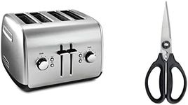 KitchenAid 4-Slice Toaster with Manual High-Lift Lever (KMT4115SX) + OXO Good Grips Kitchen Shears