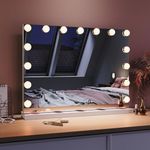 ELEGANT Hollywood Vanity Mirror, Large Makeup Mirrors with 15 LED Dimmable Bulbs Smart Touch Control, Vanity Face Mirror for Beauty