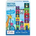 Chalk and Chuckles Critter Heights Board Game, Age 4-8 Years, Memory & Strategy Brain Games for Kids, Educational Toy, Card Game for Boys, Girls, Gifts for Ages 5, 6, 7, 8 and Up