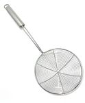 TIJAR® Skimmer, Oil Strainer, Stainless Steel, Ladle, Wire Skimmer Spoon, Spider Mesh Filter with Handle for Kitchen Frying Food, Pasta, Spaghetti, Noodle (13 CM)