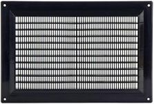 Steinberg14 Black 250x170mm Air Vent Cover with Insect Mesh - 10x7 inch Air Vent Covers for Walls and Ceilings - Vent Covers Internal - Air Vents for Interior Walls - Plastic Ventilation Grille