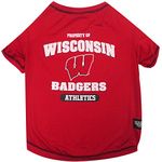 NCAA WISCONSIN BADGERS Dog T-Shirt, Medium