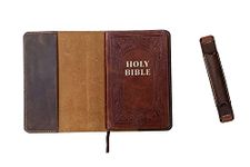 Personalized Leather cover for bible KJV, Custom leather bible case for holy bible book christian gifts for men women Z04-LBBC05S