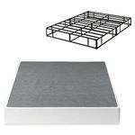 Zinus Full Size Box Spring – 9 Inch Low Profile Metal Smart Box Spring, Mattress Foundation, Strong Metal Frame, Tool-Free Locking Brackets for Easy Assembly, 5 Year Warranty, Full Size, White