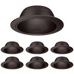 TORCHSTAR 6 Inch Recessed Can Light Trim, Oil Rubbed Bronze Metal Step Baffle Trim, for PAR30, PAR38, BR30, BR40 Light Bulb & 6” Recessed Light Can, Fit Halo/Juno Remodel Recessed Housing, Pack of 6