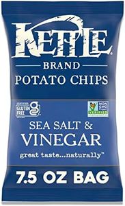 Kettle Brand Sea Salt and Vinegar Kettle Potato Chips, Gluten-Free, Non-GMO, 7.5 oz Bag