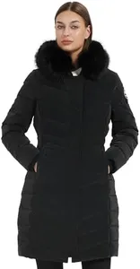 Molemsx Long Down Jacket Women's Thickened Outdoor Windproof Waterproof Ski Parka - Warm Winter Coat Black XX-Large
