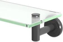 Gatco 4246MX Latitude II Glass Shelf, Matte Black, 20.13"W