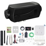 5KW 12V Car Air Diesel Parking Heater Kit w/Remote Control LCD Display, 10L Tank, Muffler, Wireless Remote Control, Fast Heating Defrost Defogger for Shop, Home, RV, Boat, Vans, Trailer, Motorhome