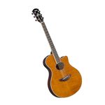 YAMAHA APX600FM Electro-Acoustic Guitar – Flame Maple Top, Slim Thinline Body, 25” Scale, System65 Pickup, EQ, Built-In Tuner – Amber