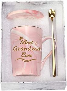 Best Grandma Ever Coffee Mug Best Grandma Ever Mug Birthday Mothers Day Gifts for Grandma from Grandkids Granddaughter Grandson Grandchildren Grandma Coffee Mug Gifts 14 Ounce Pink with Gift Box