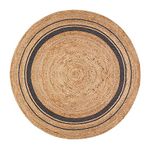 4' Round Kerala Mist Jute Rug