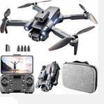 Dawdels enterprise Drone with 4K Camera WiFi FPV 1080P HD Dual Foldable RC Drone Altitude Hold Headless Mode Visual Positioning Auto Return App Control Multicolor (DK -F22)