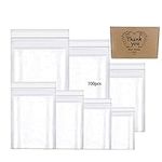 newlng 700pcs Small Plastic Bags Sealable Small Ziplock Bags Grip Seal Bags Mixed Size Resealable Clear Plastic Bags Small Bags Plastic Ideal for Storage Jewellery Medicine Samples Seeds Coins