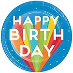 Creative Converting Happy Birthday Bash Paper Plates, 8 ct